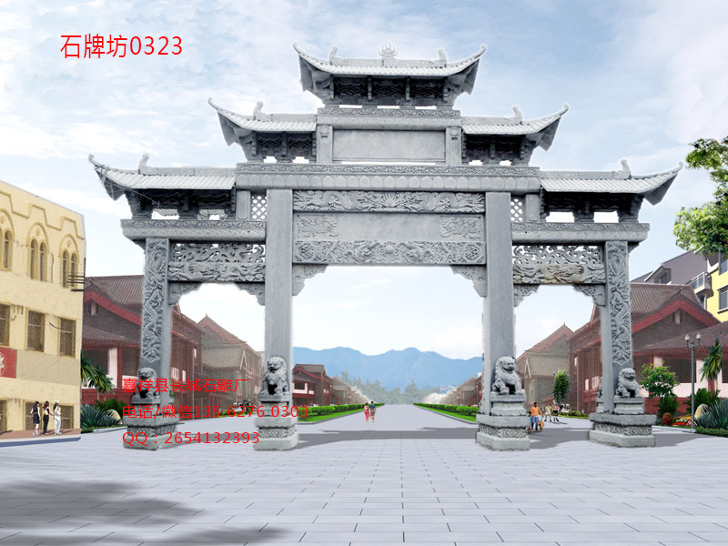 點擊查看詳細信息<br>標題：三門五樓農村石牌坊 閱讀次數：0